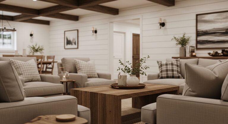 10 Rustic Farmhouse Basement Living Room Ideas