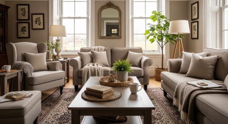 How to Set Traditional Living Room Coffee Table Perfectly