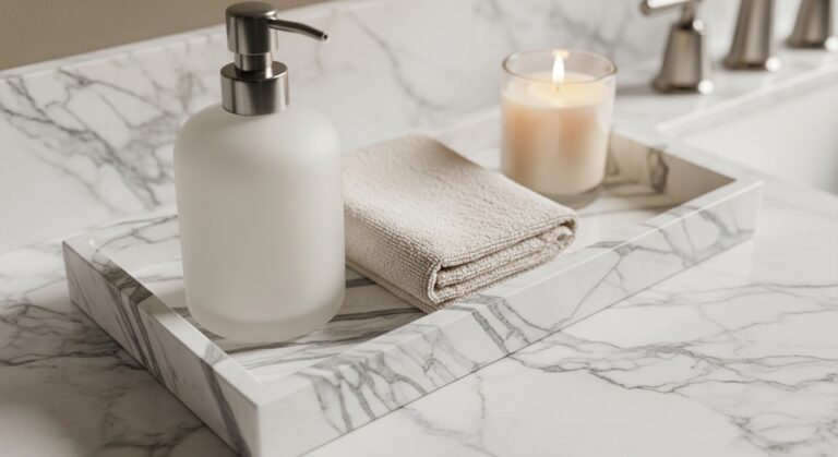 15 Elegant Bathroom Marble Tray Decor Ideas