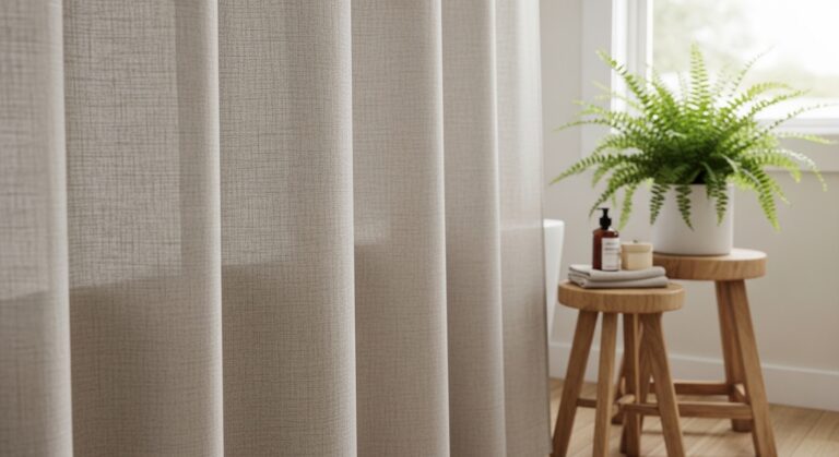10 Pretty Spa Bathroom Shower Curtain Ideas