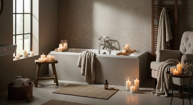 How to Place Candles in Spa Bathroom
