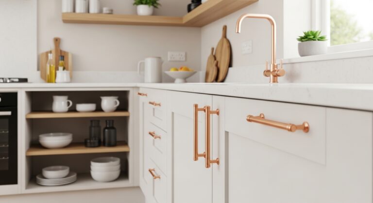 7 Luxe Rose Gold Modular Kitchen Designs That Shine