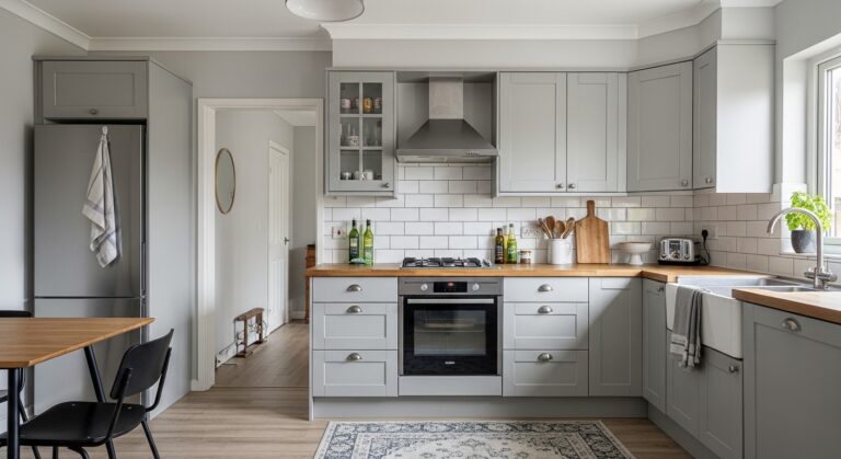 How to Paint the Kitchen Walls with Grey Color Perfectly