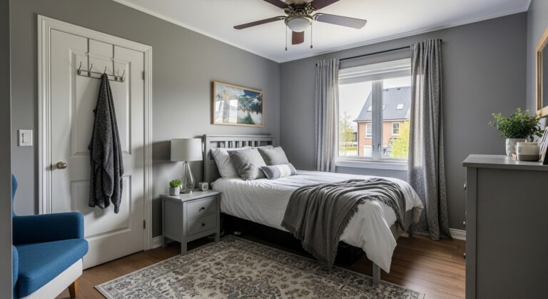 How to Paint Small Bedroom with Grey Color for a Modern Look